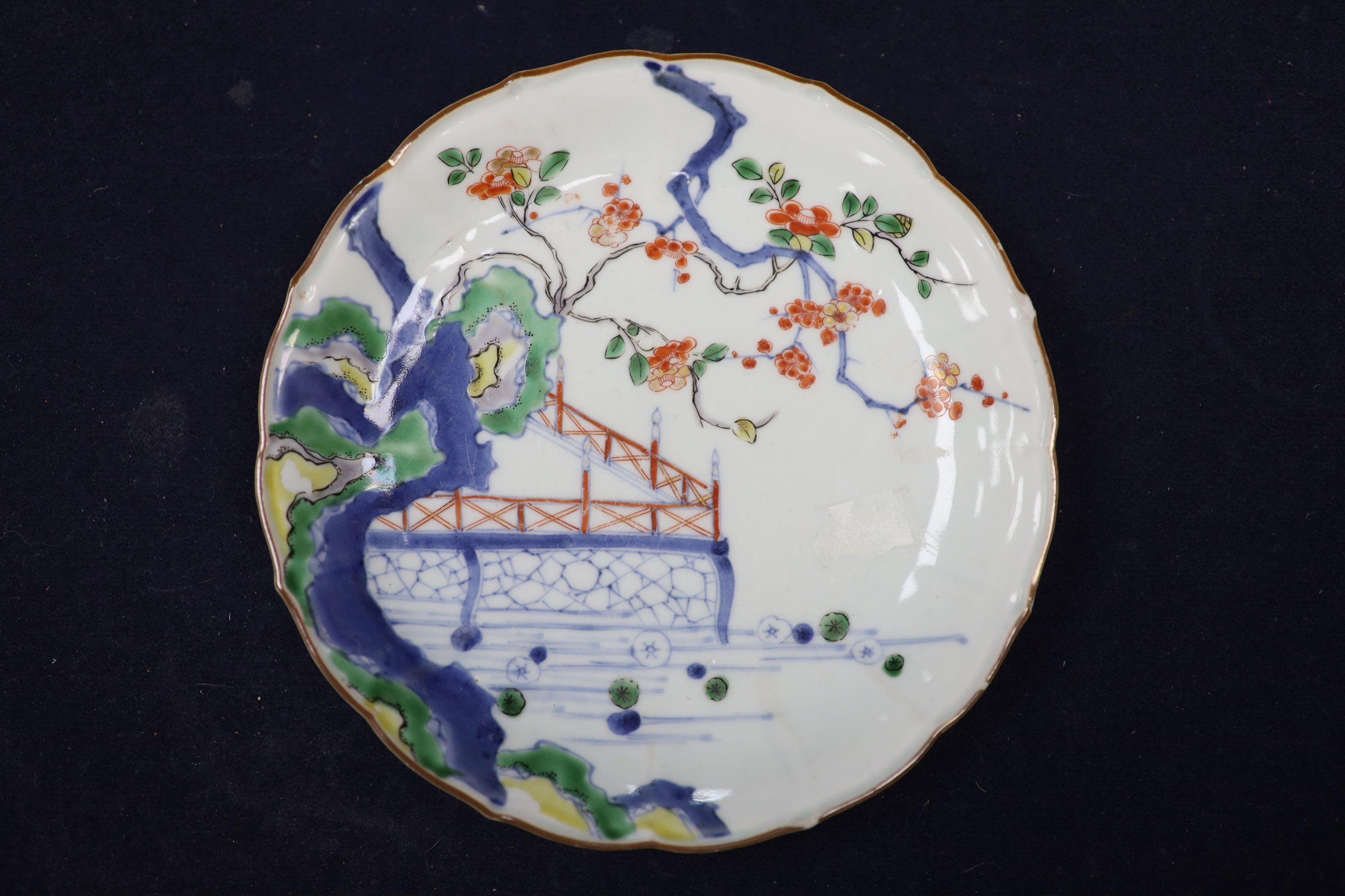Two Japanese Arita dishes, diameter 32cm